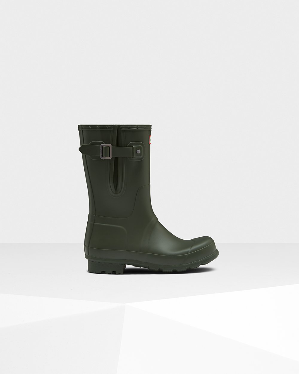 Hunter Hombre Original Side Adjustable - Botas de Lluvia Verde Oscuro Oliva - 641-YHKSQC